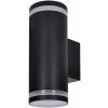 Solight LED vonkajšie nástenné osvetlenie Potenza, 2x GU10, čierna