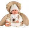 Llorens 63645 NEW BORN realistická miminko se zvuky a měkkým látkovým tělem 36 cm