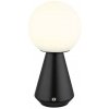 GLOBO 21029S SORA dotyková stolná lampička V235mm LED 1,5W 160/140lm 3000+4500+6500K IP41 čierna, opálová, USB Cable incl.