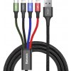 Baseus CA1T4-A01 Fast 4in1 2x Lightning, USB-C, MicroUSB 3.5A, 1,2m