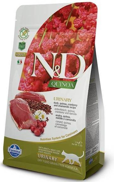 N&D Cat Grain Free QUINOA Urinary DUCK 2 x 1,5 g