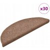 Koberčeky na schody 30 ks, hnedé, 56x17x3 cm