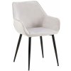 Design-Shop Jedálenská stolička Vessa - zamat - svetlo šedá