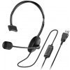 Genius HS-100U, sluchátka s mikrofonem, ovládání hlasitosti, černá, 2.0, náhlavní, USB