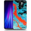 Picasee silikónový prehľadný obal pre Xiaomi Redmi Note 8 Pro - Blue Magma