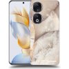 Picasee silikónový prehľadný obal pre Honor 90 5G - Cream marble