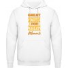 AWDis Hoodie Mikina - Dizajn - Great Taste for Great Moments - Arktická biela - S - Pánske