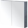 Zrkadlová skrinka bez osvetlenia Sanox 80 x 13 x 65 cm betón antracitovo sivá 2 dvierka