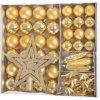 Gule MagicHome Vianoce, sada, 50 ks, 4-5 cm, zlaté, hviezda, girlanda, šiška, na vianočný stromček 8091508