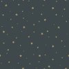 Esta Home, Sivomodrá vliesová tapeta so zlatými hviezdičkami 139261, Forest Friends, rozměry 0,53 x 10,05 m