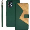 Peňaženkové kožené puzdro idewei Two-color na Motorola Moto G13 / G23 / G53 5G - Zelená