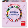 Poznaj vlajky Amerika a Austrália cestovná spoločenská hra v krabici 13x13cm