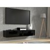 ARTBm Závesný TV stolík BINGO 160 cm | čierny lesk