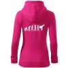 Karate Evolúcia - kop - Mikina dámska trendy zipper s kapucňou - XL ( Purpurová )