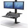 Polohovateľný stojan Sit-Stand Lotus VE pre 2 monitory