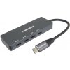 Replikátor portov PremiumCord 5G SuperSpeed Hub USB-C na 4x USB 3.2 C Aluminum (KU31HUB10)