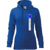 Nápis Záchranár + hviezda - Mikina dámska trendy zipper s kapucňou - S ( Kráľovská modrá )