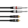 Kabel KC2-30 2x Jack 6,3 mono - 2x RCA, 3 m
