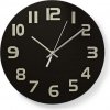 Nedis | Nedis CLWA006GL30BK - Nástenné hodiny 1xAA/1,5V sklo 30 cm čierna | NE0260
