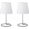 Trio - TWIN Trio - stolná lampa - biely textil - 320mm - set 2ks
