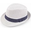 Detský letný klobúk / slamák - (58 cm) biela