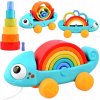 Dúhový chameleón, skladačka montessori 18m+ ZA4532