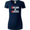 Drum & Bass (Rum & Ass) - Dámske tričko z organickej bavlny Origin (GOTS) - XS ( Tmavomodrá (veľmi tmavá - skoro čierna) )