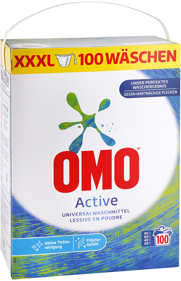 Omo Active univerzálny prášok na pranie 6,5 kg 100 PD