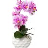 Umelá Orchidea ružová v kvetináči, 33cm
