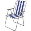 Skládací kempingové křeslo NILS Camp NC3503 modro-bílé