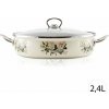 Perfect Home 14835 Smaltovaný kastról s pokrievkou PROVENSAL 2,4L, 28 cm, ecru