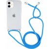 AppleKing transparentný kryt so šnúrkou na iPhone 12 mini - modrý - možnosť vrátiť tovar ZADARMO do 30tich dní