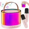 BLUETOOTH PRENOSNÝ KARAOKE RGB REPRODUKTOR, 2 USB MIKROFÓNY