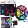 Sada LED pásikov 5 m RGB 5050 Smart Bluetooth Aplikácia + diaľkový ovládač SuperLED