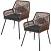 InternetovaZahrada - Kovové kreslá Kastos 2 ks - hnedá