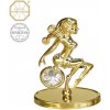 Kovová pozlátená figúrka Panna s bielymi kryštálmi Swarovski Elements
