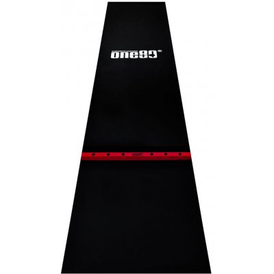 Gumený koberec s hranicou hodu ONE80 300×60cm, čierny