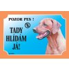 Dafiko Tabulka Tady hlídám! Rhodéský ridgeback 1ks