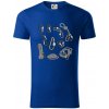 Horolezecké karabíny - Tričko z organickej bavlny - L ( Kráľovská modrá )