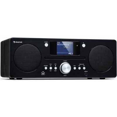 Auna Harvard, kompaktný systém, Internet/DAB+/ UKW rádio, CD prehrávač, Bluetooth (MG3-Harvard IR BK)