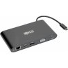 Tripp Lite Tripp Lite USB-C Dock, Duálny displej - 4K HDMI/mDP, VGA, USB 3.2 Gen 1, USB-A/C Hub, GbE, Pamäťová karta, 100W PD Charging
