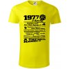 1977 v kocke - Tričko z organickej bavlny - M ( Citrónová )