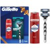 Darčeková sada Gillette Holiaci strojček Mach3, Old Spice Whitewater Sprchový gél 250ml