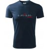 Moje srdce bije pre Bowling - Pánske tričko Fantasy športové - 2XL ( Tmavomodrá (takmer čierna) )
