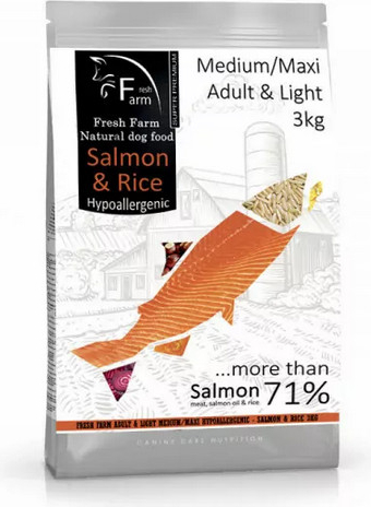Fresh Farm Adult Medium / Maxi Light Salmon & Rice 3 kg