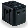 VERBATIM Cestovný adaptér, univerzálny, USB-A(QC 3.0)/USB-C(PD20W)2xUSB, VERBATIM 