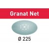 FESTOOL Sietové brúsne prostriedky STF D225 P400 GR NET/25 Granat Net