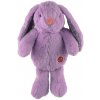 Hračka Dog Fantasy Cuddle zajačik s tlčúcim srdcom fialový 29 cm