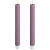 DeluxeHomeart Vysoké LED sviečky Light Purple – set 2 ks