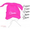 Detská čiapka BUNNY s vlastným menom Farba: ružová fuchsia, Veľkosť: 12–24 mes